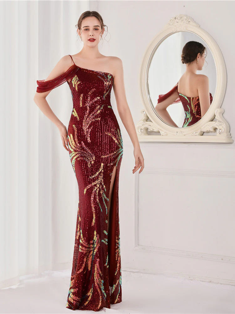 Sequin long party evening dress - Image 3