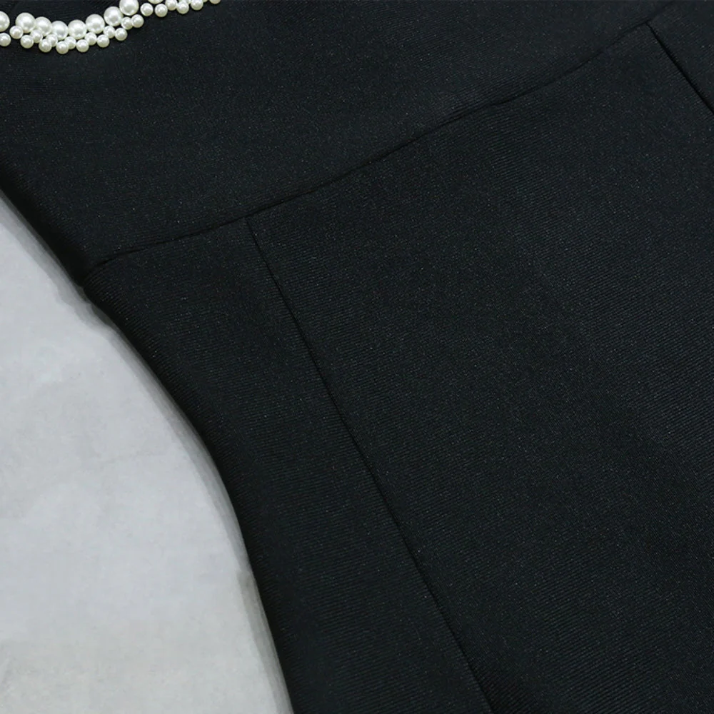 Strappy Sleeveless Midi Bubble Beads Bandage Dress PZC1936 - Image 9