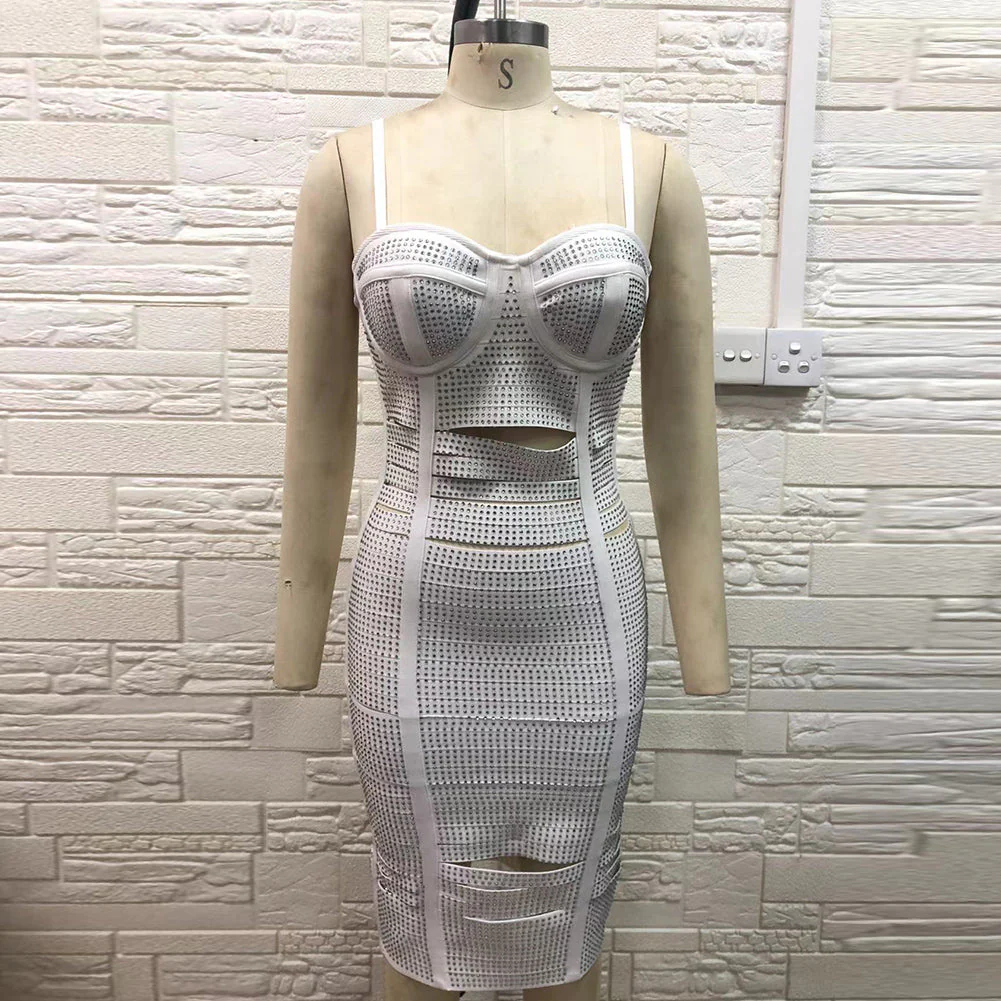 Strappy Sleeveless Cut Out Midi Bandage Dress PH01202 - Image 4
