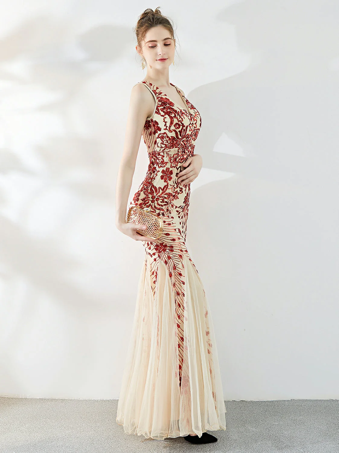 Fishtail Sequin long evening dress - Image 4