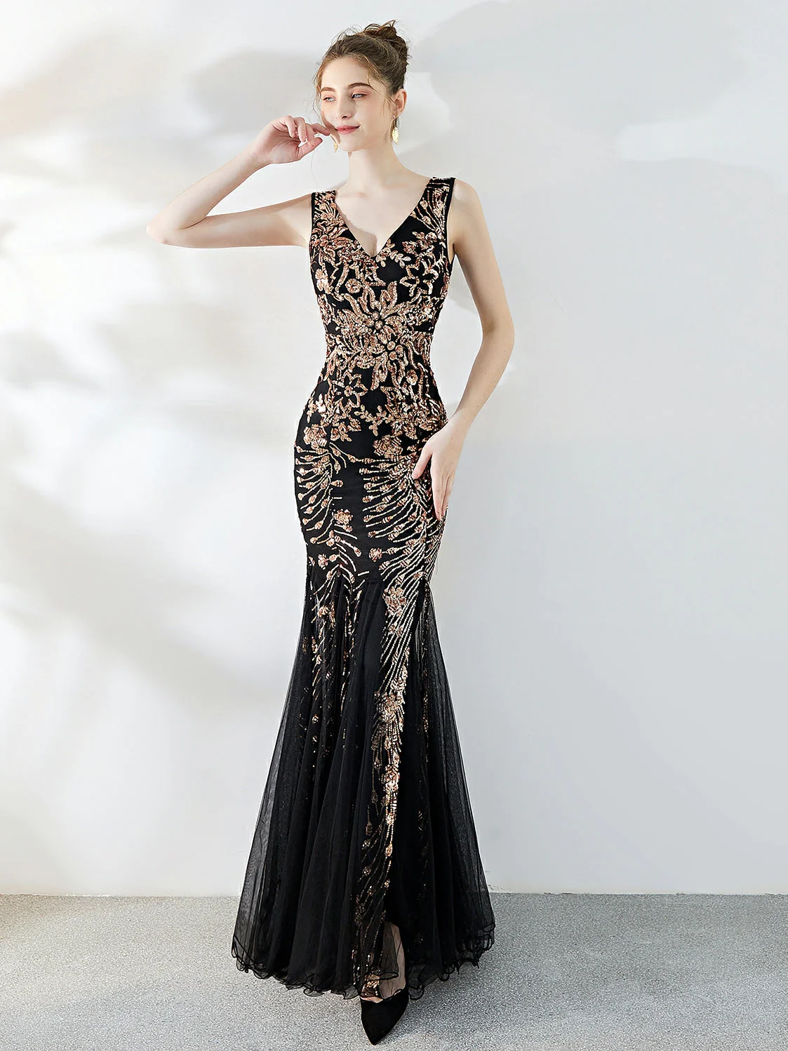 Fishtail Sequin long evening dress - Image 9