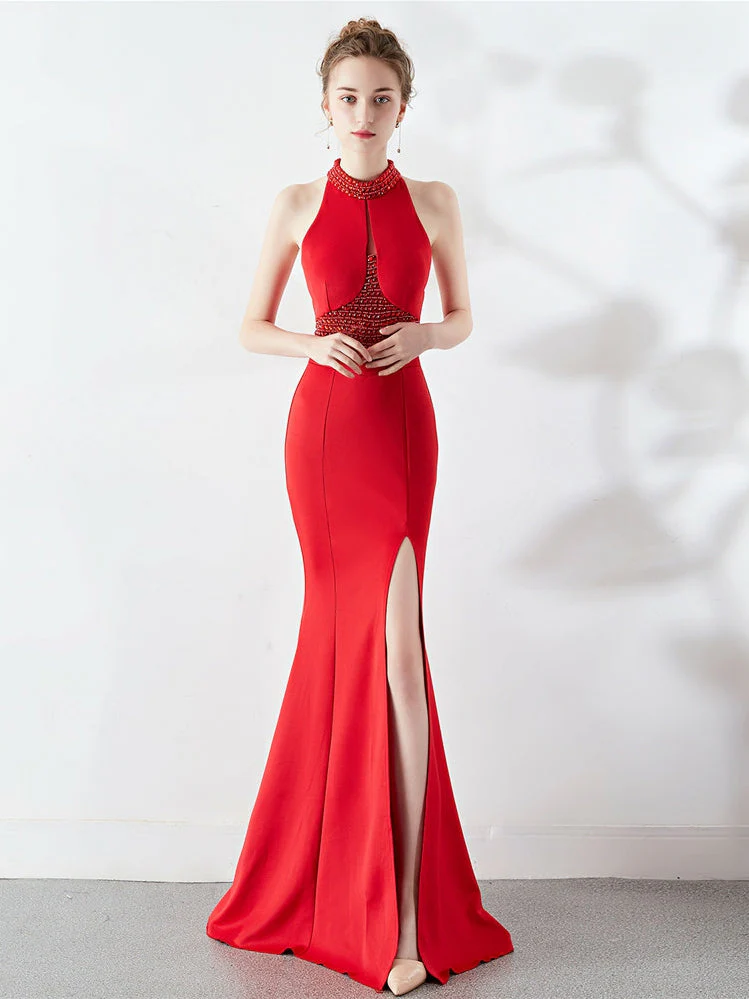 long style Halter evening dress - Image 8