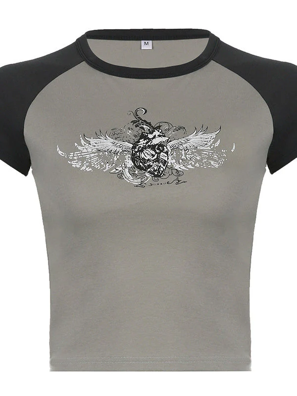 Retro Abstract Print T-shirt - Image 5