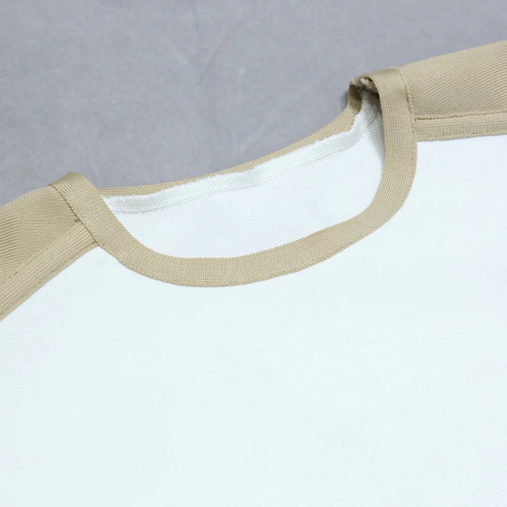 Round Neck Long Sleeve Splicing Bandage Set PZL3012 - Image 6