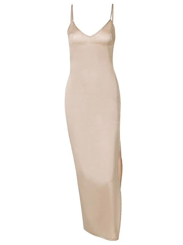 Backless V-neck Split Temperament Dress - Image 5