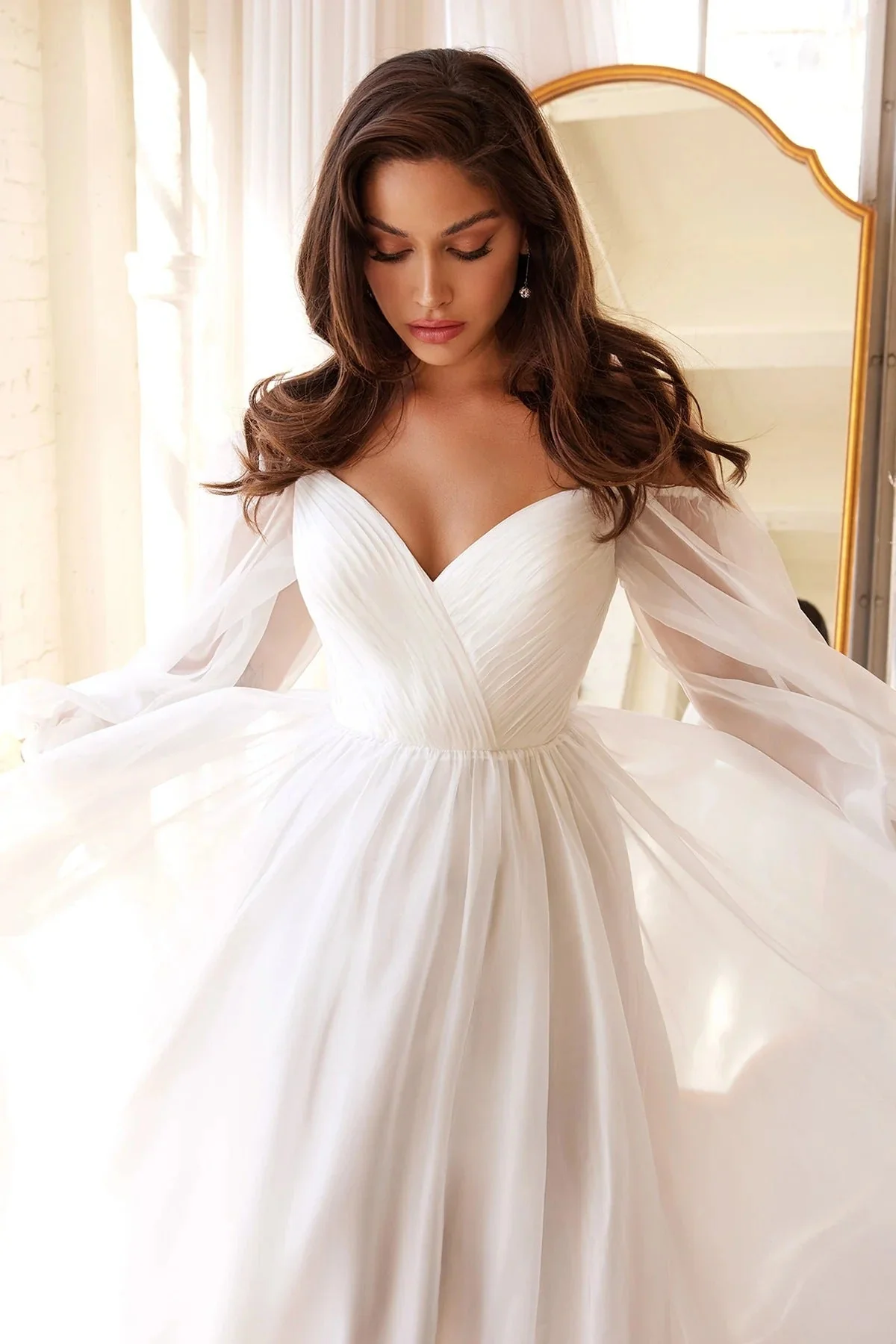 Low-cut Split Evening Dress - Image 3