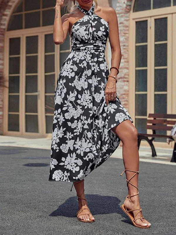 Halter Print Dress - Image 2