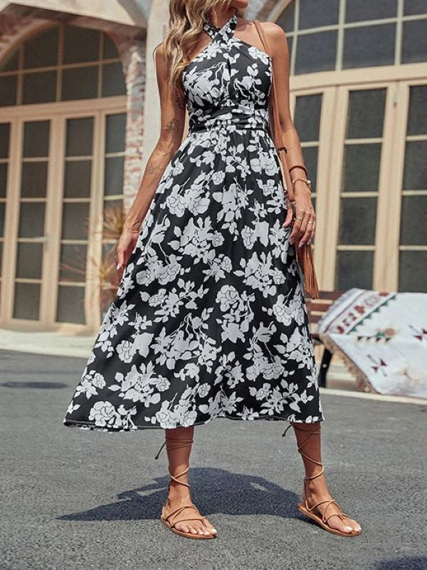 Halter Print Dress - Image 3