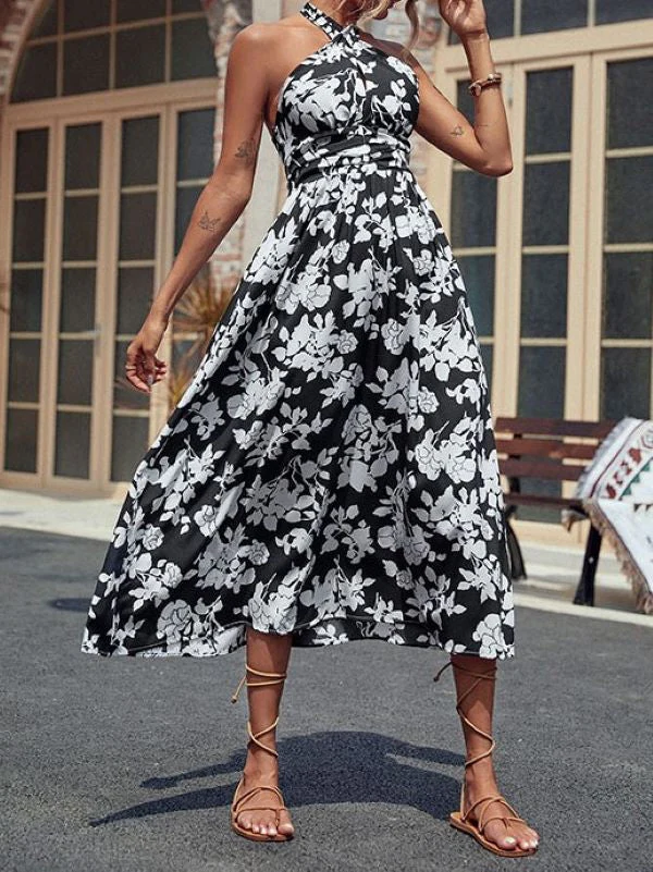 Halter Print Dress - Image 4