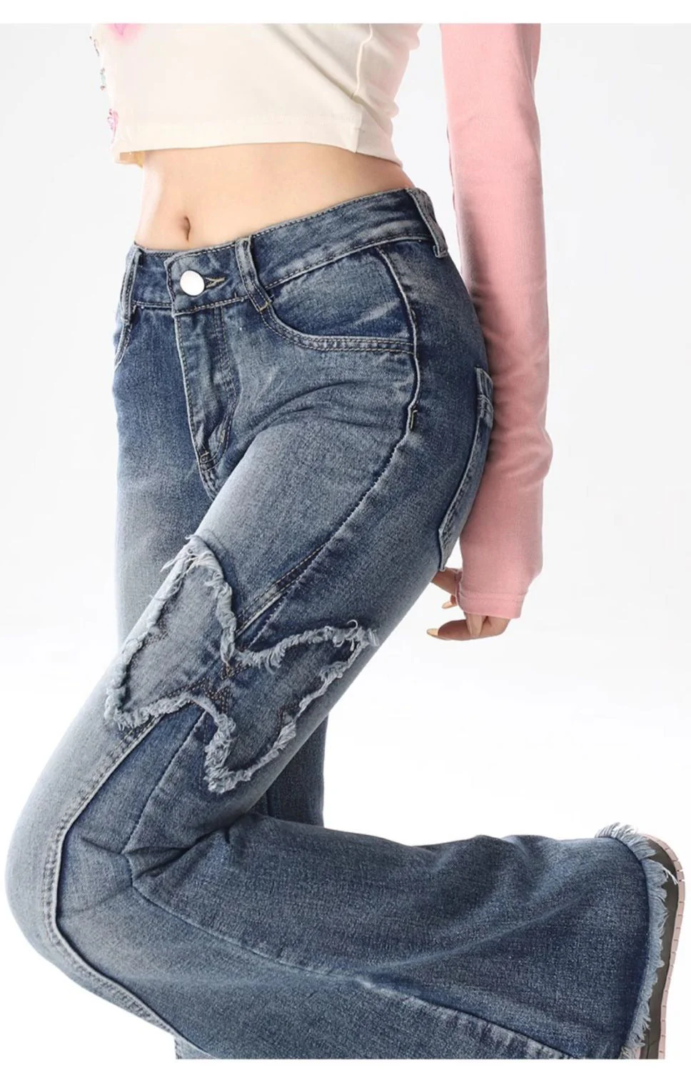 Street Style Micro-flare Trousers - Image 2