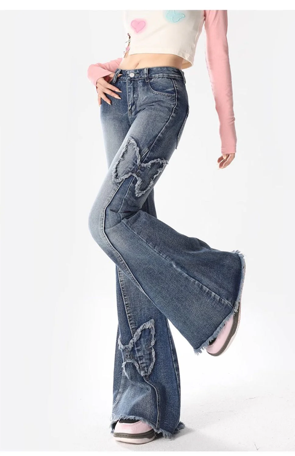 Street Style Micro-flare Trousers - Image 3