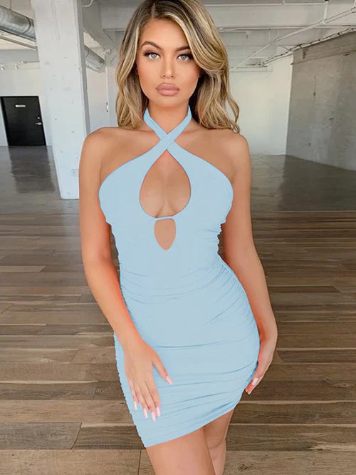 Women's Halter Mini Dress - Image 5