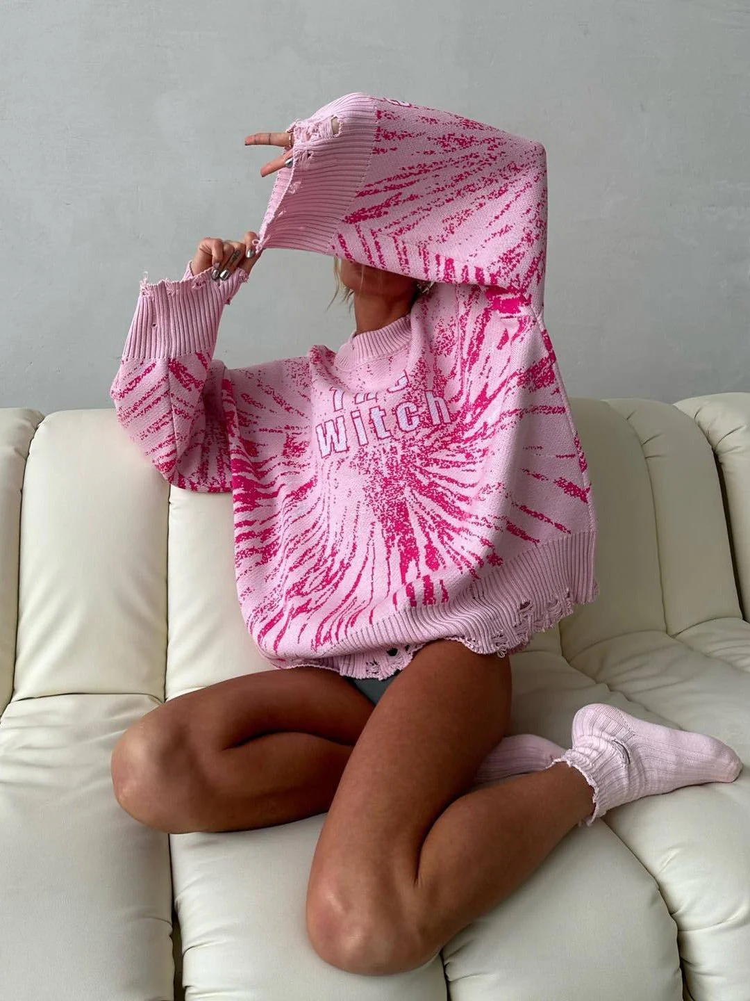 Streetwear Knitted Pullover Sweater - Image 2