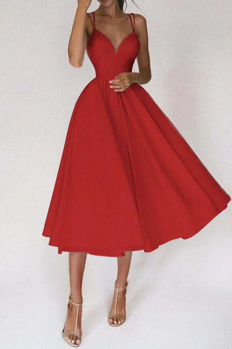 Suspender Swing Midi Dress - Image 4