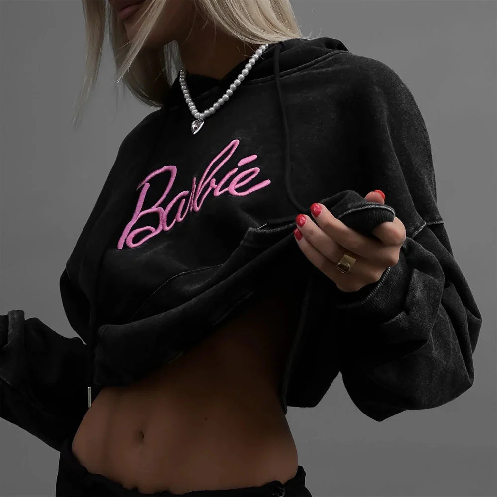 American Retro Distressed and Washed Barbie Sweatshirt - Image 3