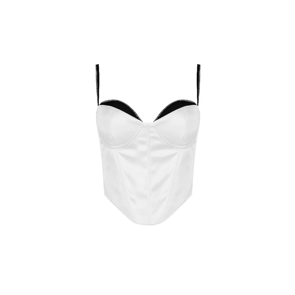 White slim back fishbone top - Image 6