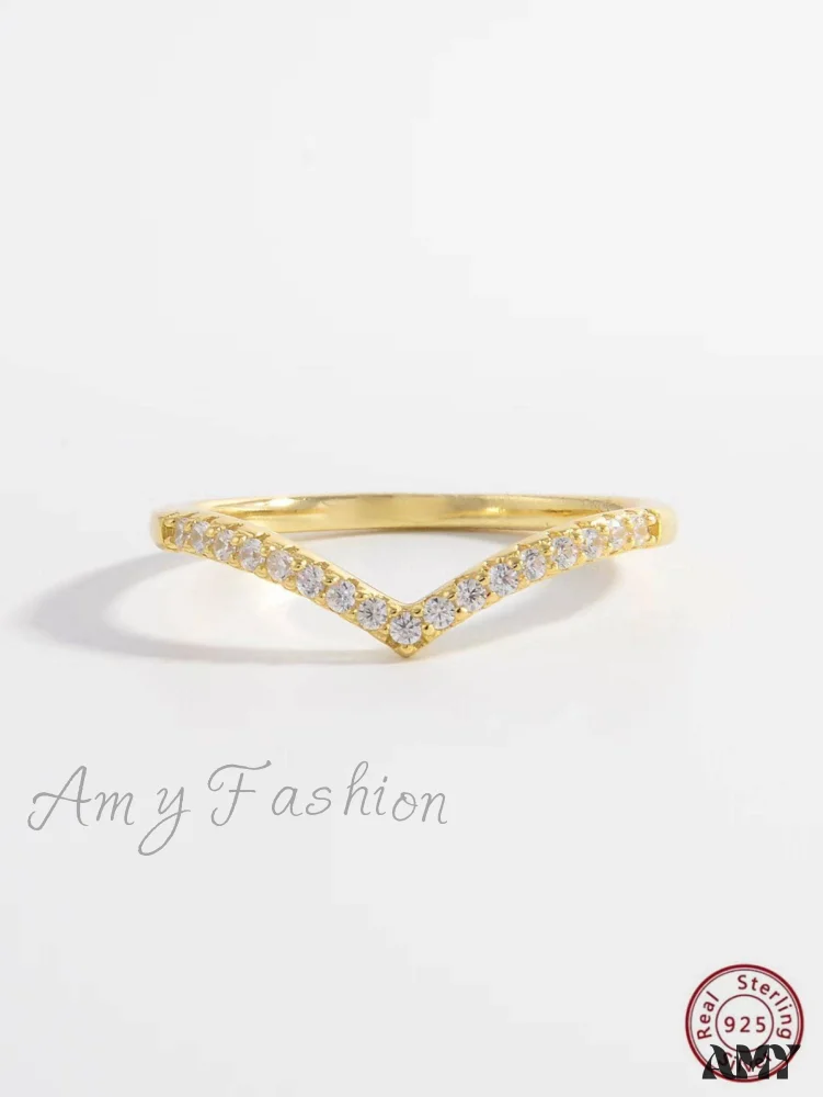 Amy Fashion - Cubic Zirconia Decor Silver Ring - Image 5