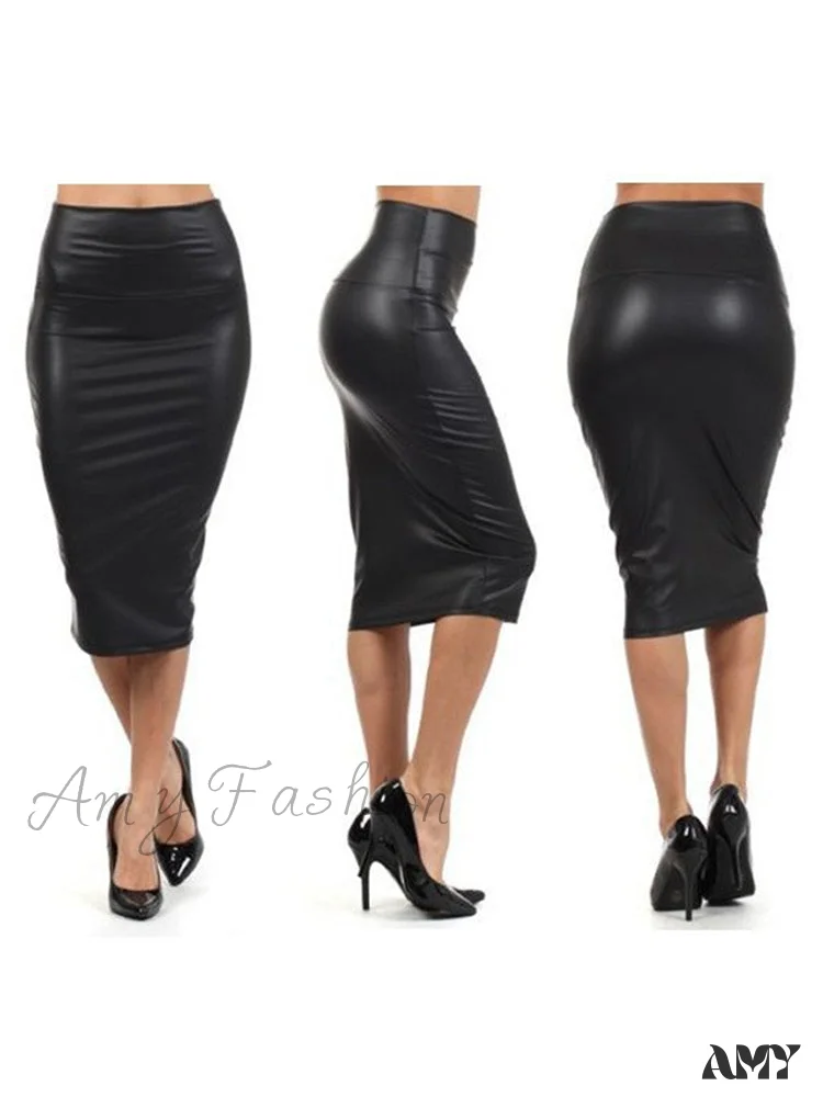 Amy Fashion - Women New Fashion Back Split  Sexy Skirt - Image 2