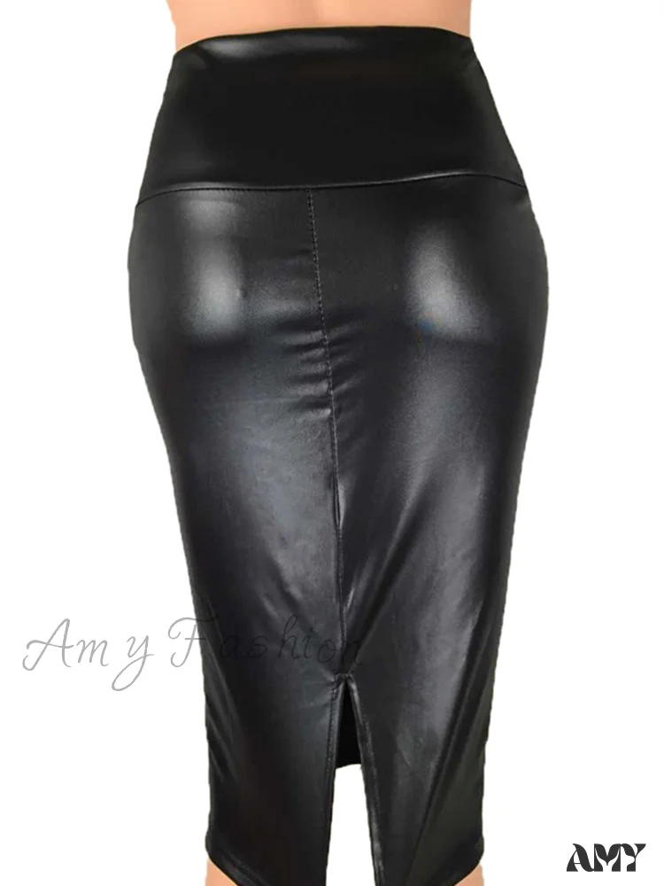 Amy Fashion - Women New Fashion Back Split  Sexy Skirt - Image 4