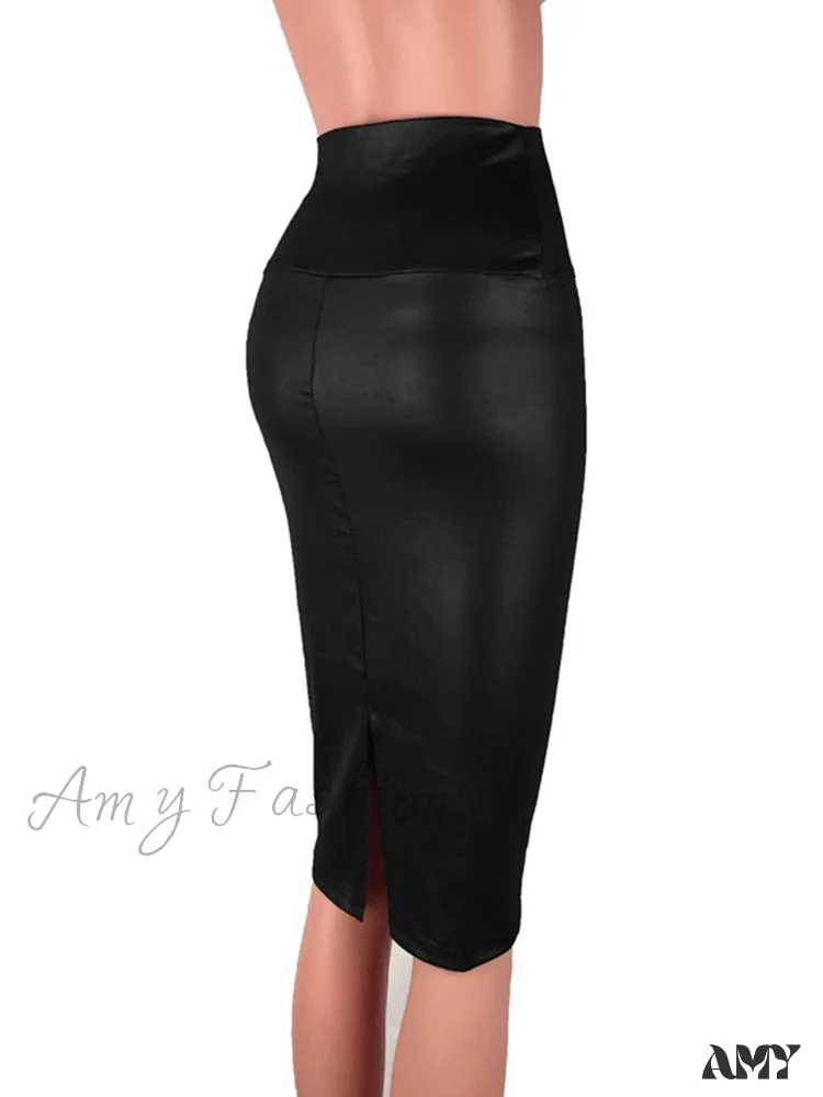 Amy Fashion - Women New Fashion Back Split  Sexy Skirt - Image 6