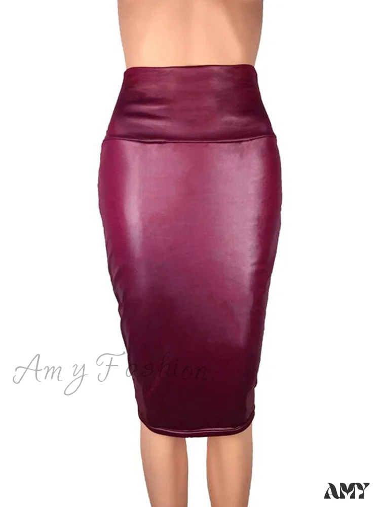 Amy Fashion - Women New Fashion Back Split  Sexy Skirt - Image 9