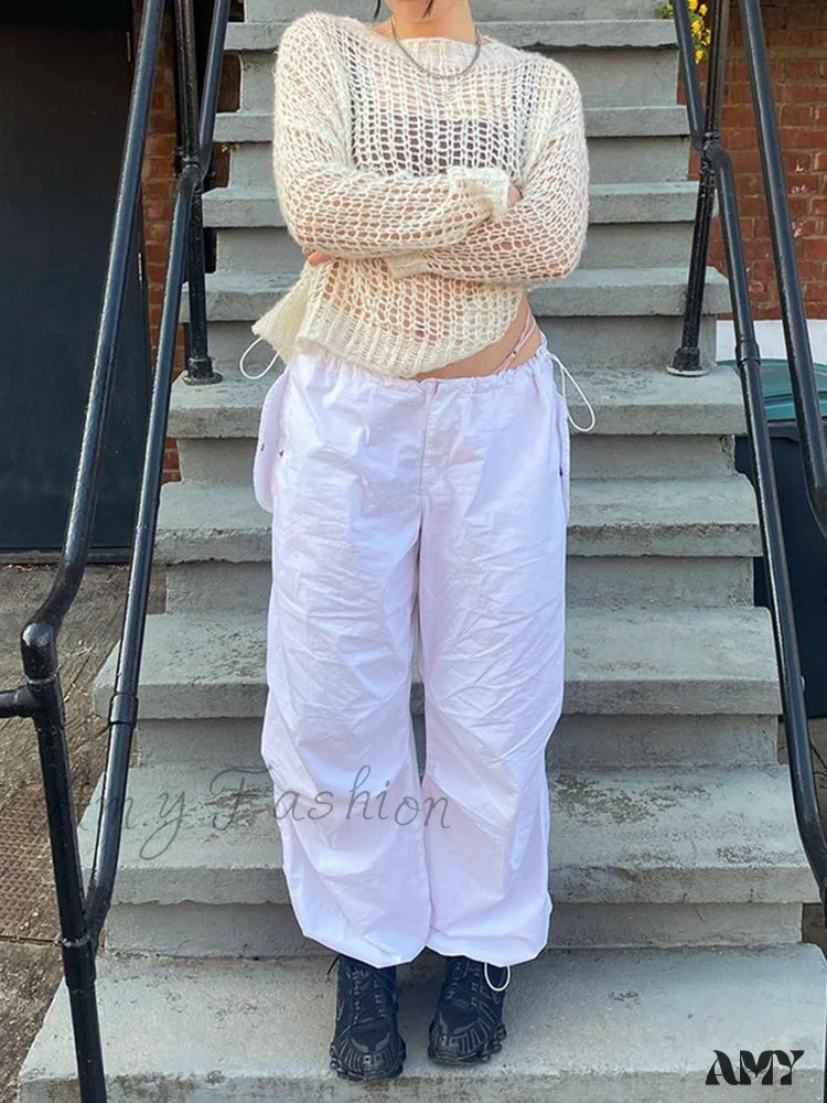 Amy Fashion - Streetwear Joggers Baggy Trousers - Image 3