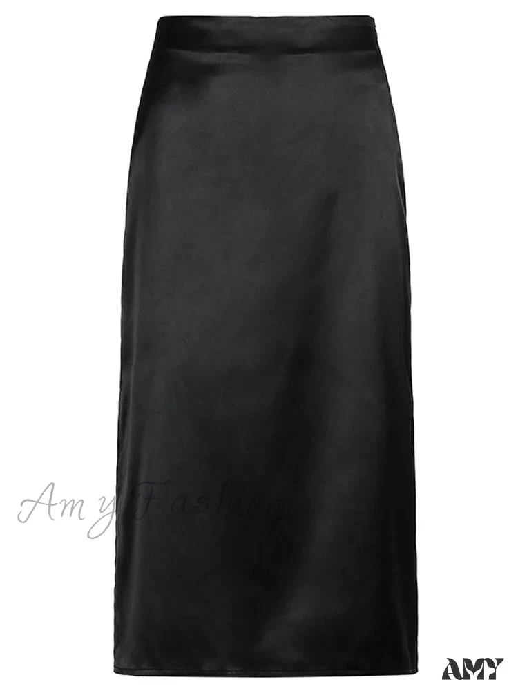 Amy Fashion - Vintage Brown High Waist Skirt - Image 4
