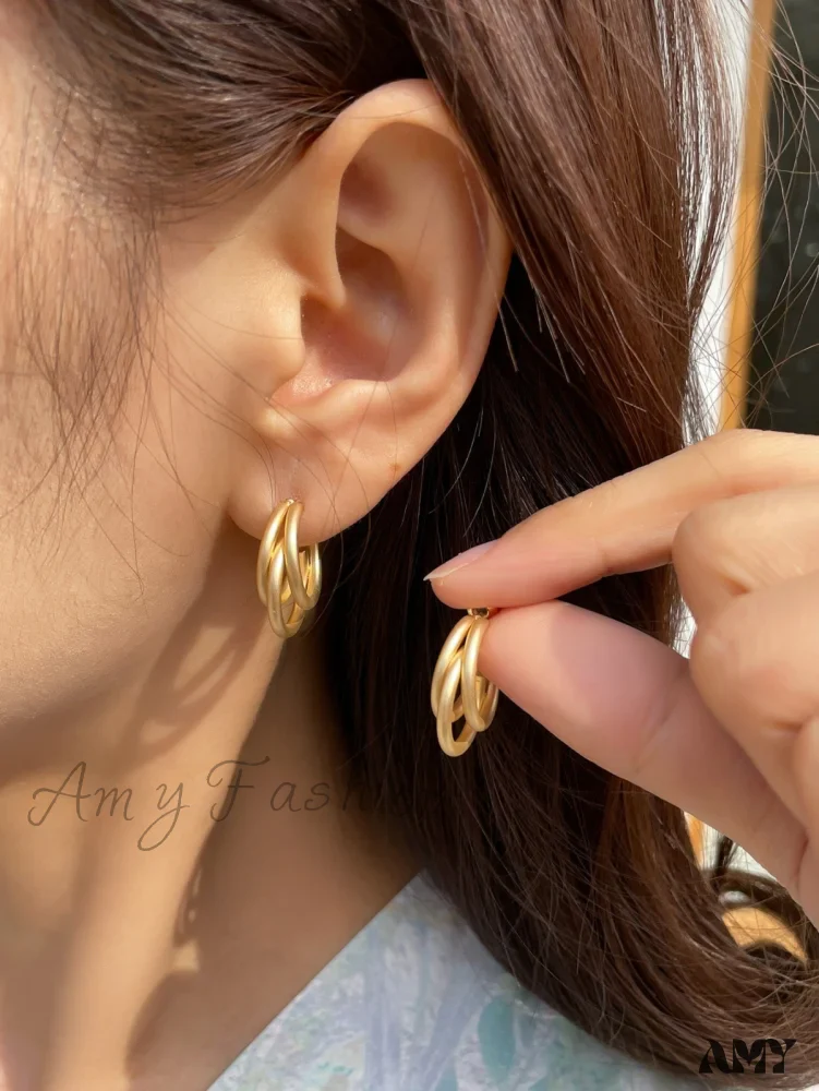Amy Fashion - Minimalist Cuff Hoop Earrings - Image 10