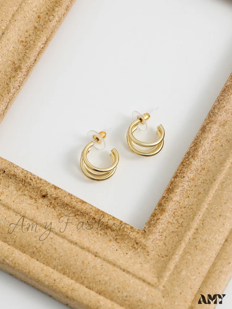 Amy Fashion - Minimalist Cuff Hoop Earrings - Image 8