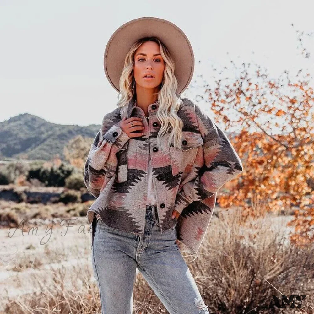 Amy Fashion - Denim Stitched Wool Coat - Image 11