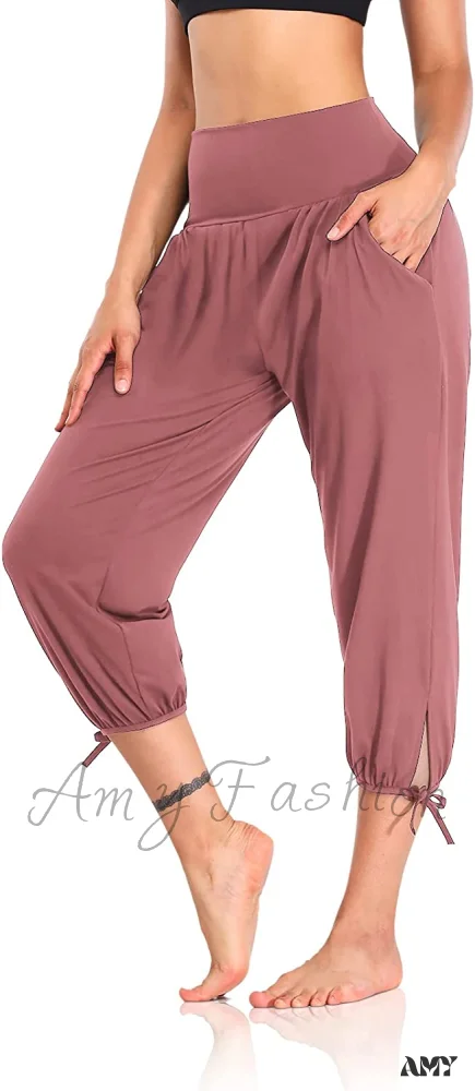 Amy Fashion - Loose Workout Sweatpants Comfy Lounge Joggers Capri Pants - Image 15