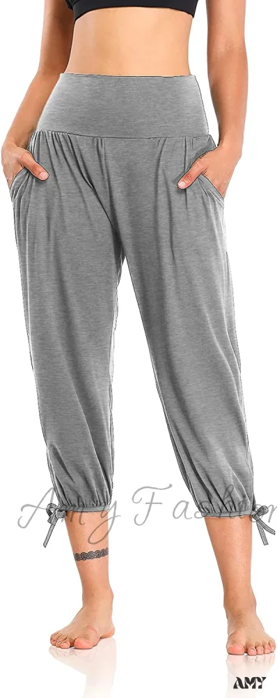 Amy Fashion - Loose Workout Sweatpants Comfy Lounge Joggers Capri Pants - Image 18