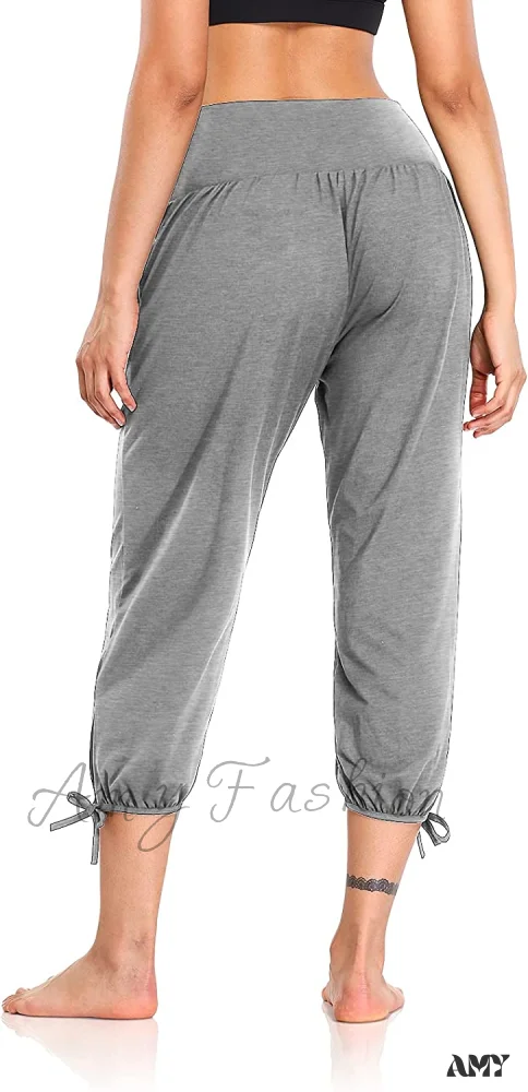 Amy Fashion - Loose Workout Sweatpants Comfy Lounge Joggers Capri Pants - Image 19