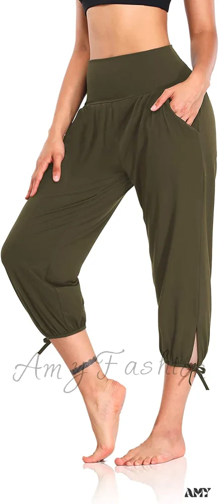 Amy Fashion - Loose Workout Sweatpants Comfy Lounge Joggers Capri Pants - Image 23