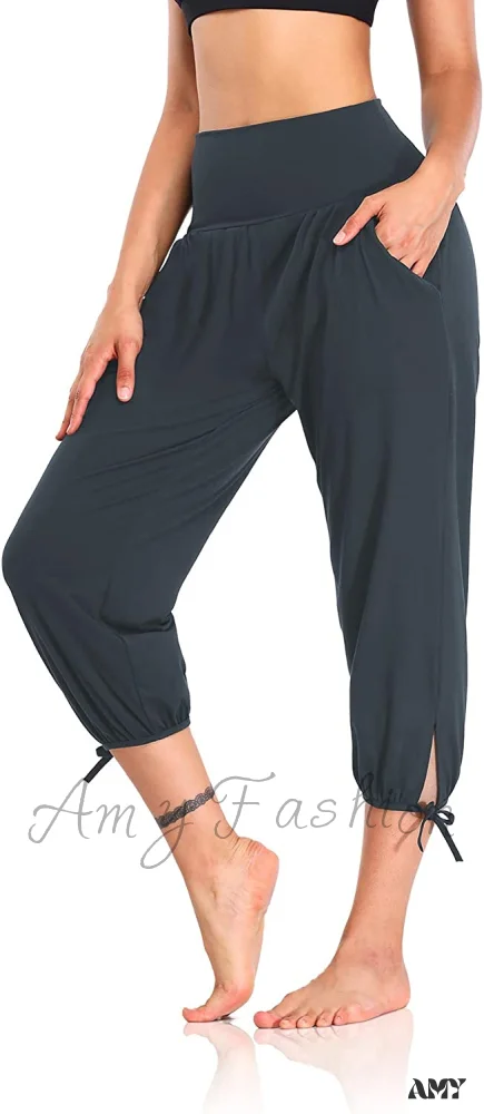 Amy Fashion - Loose Workout Sweatpants Comfy Lounge Joggers Capri Pants - Image 25