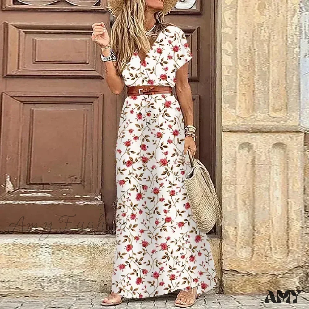 Amy Fashion - Elegant Evening Summer Long Boho Dress - Image 11