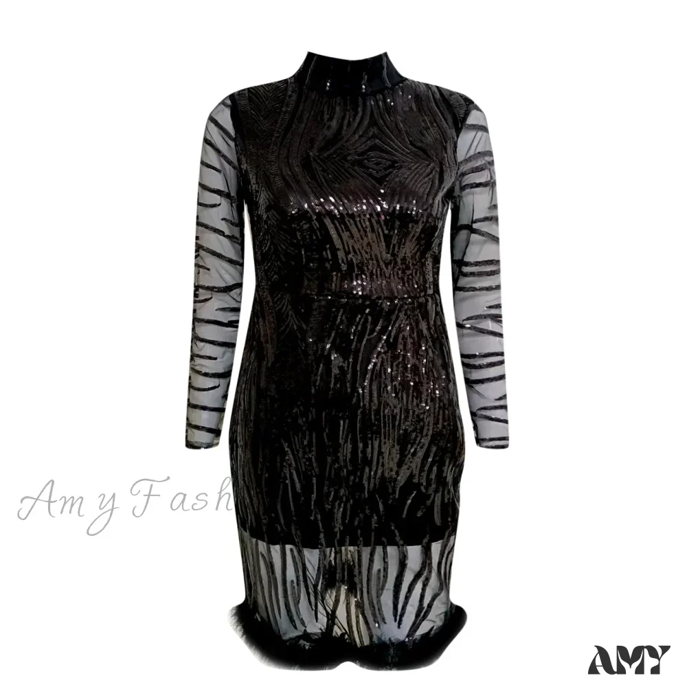 Elegant Luxury Vintage Floral Embroidered Mesh Patchwork O-Neck Dress - Image 4