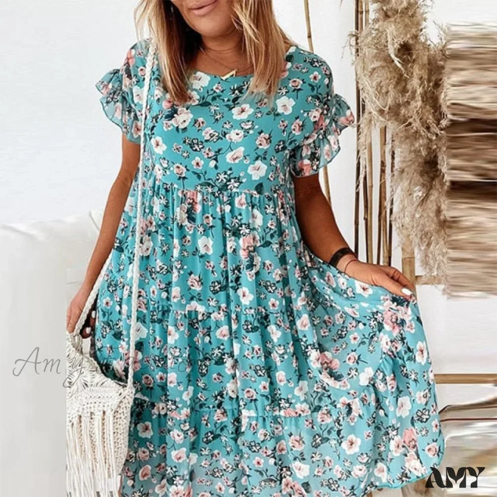 Amy Fashion - Elegant O-Neck Loose Mini Party Dresses - Image 8