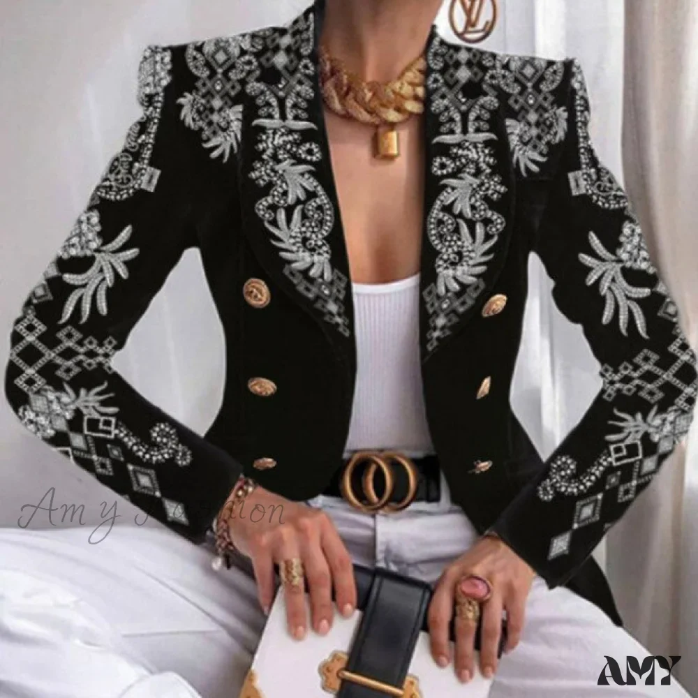 Amy Fashion - Elegant Office Lady Double Breasted Blazers - Image 8