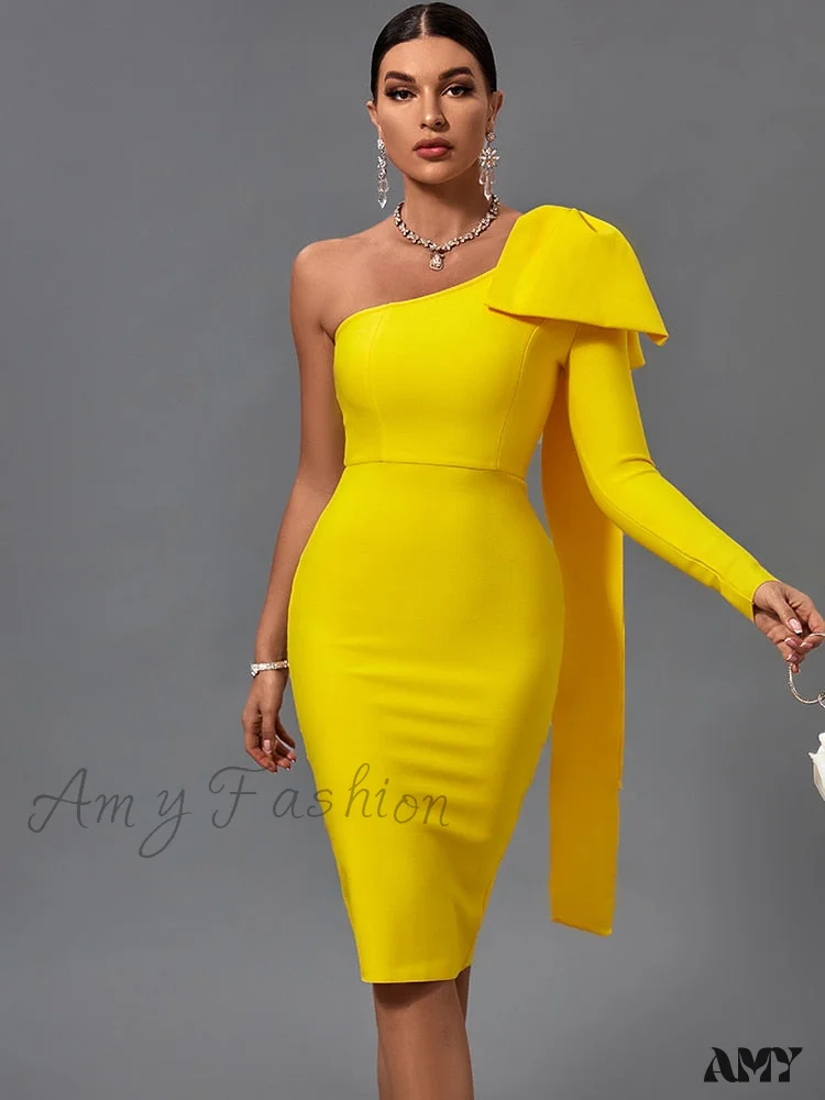 Amy Fashion - Elegant Sexy Bowknot Evening Club Party Dress