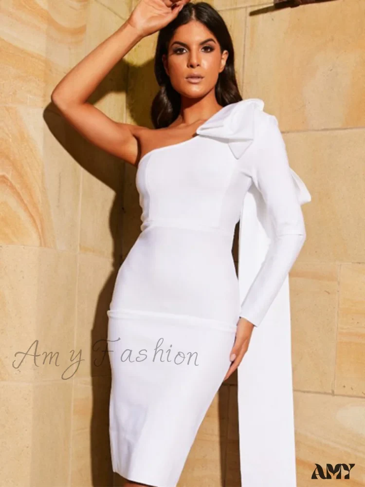 Amy Fashion - Elegant Sexy Bowknot Evening Club Party Dress - Image 13