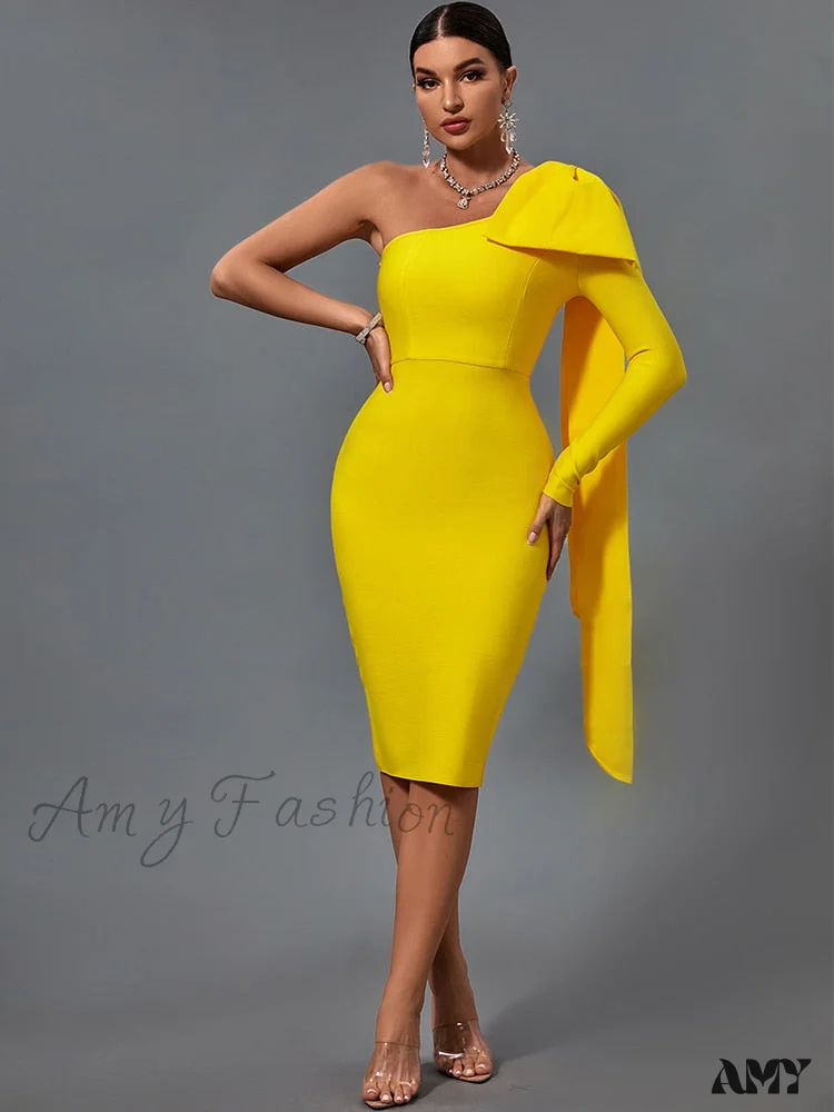 Amy Fashion - Elegant Sexy Bowknot Evening Club Party Dress - Image 2