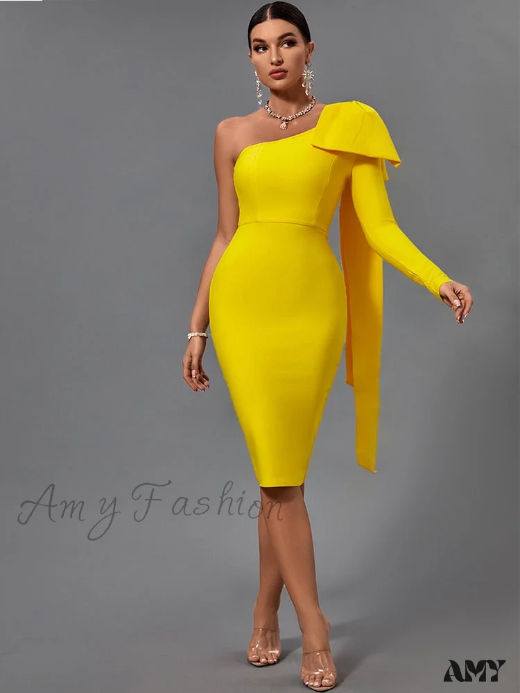 Amy Fashion - Elegant Sexy Bowknot Evening Club Party Dress - Image 3