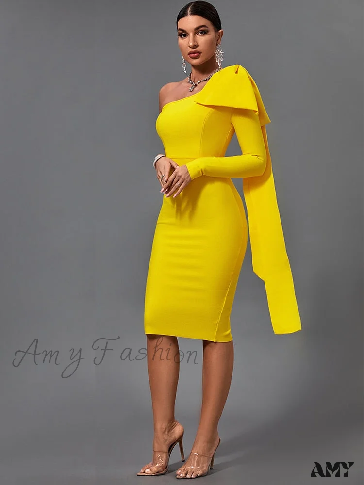 Amy Fashion - Elegant Sexy Bowknot Evening Club Party Dress - Image 4