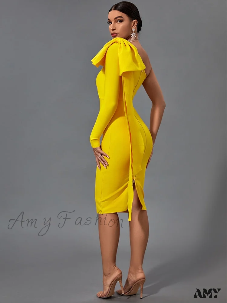 Amy Fashion - Elegant Sexy Bowknot Evening Club Party Dress - Image 5