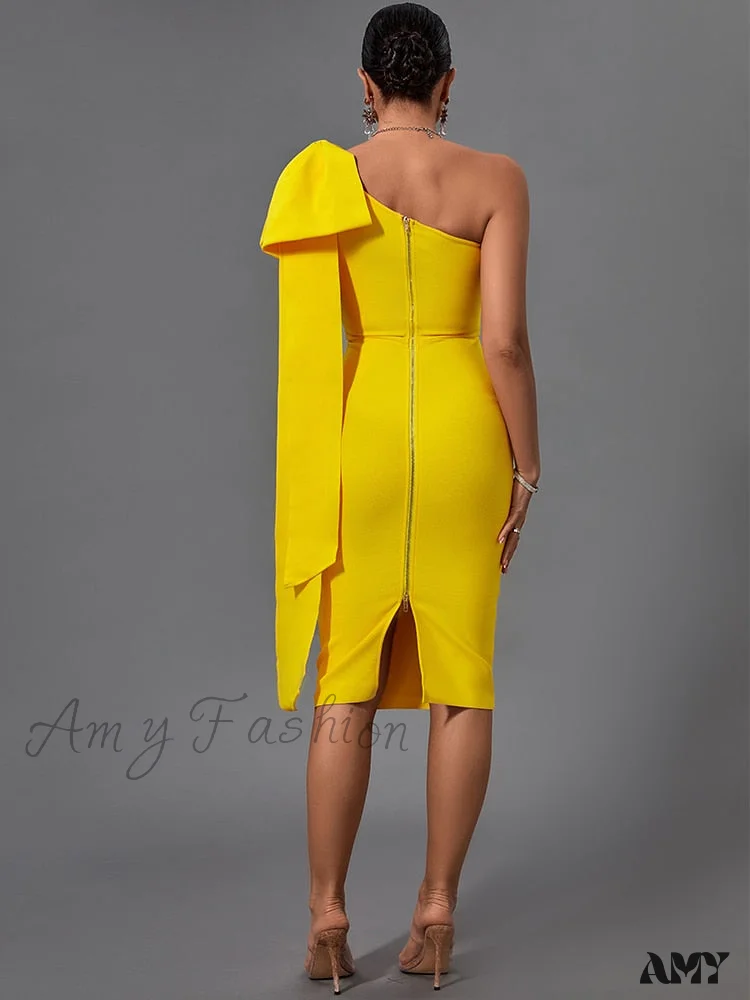 Amy Fashion - Elegant Sexy Bowknot Evening Club Party Dress - Image 6