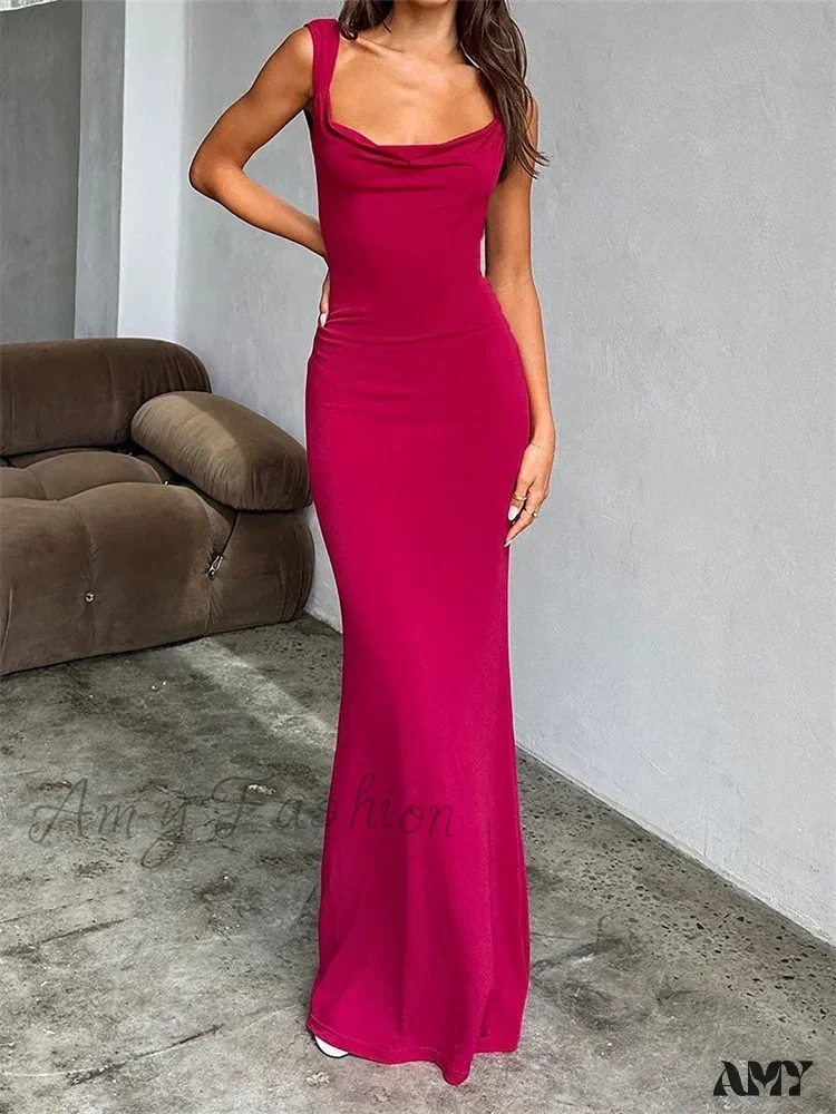 Amy Fashion - Elegant Women Bow Patchwork  Sleeveless V-neck Low Cut Backless Solid Cocktail Party Formal Vestidos - Image 4