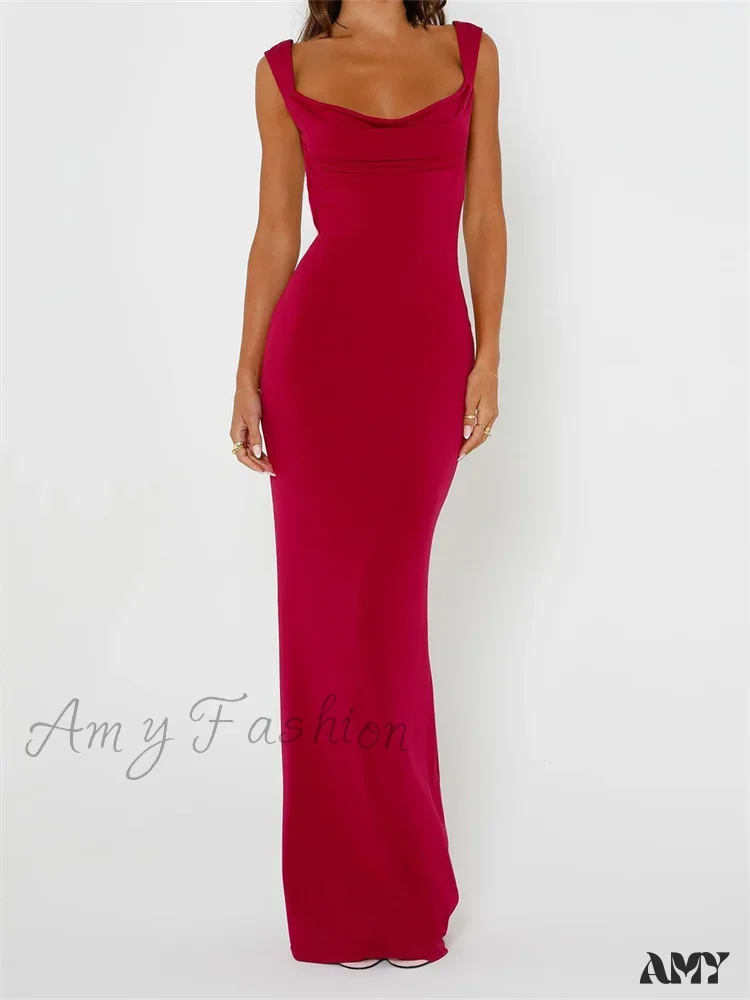 Amy Fashion - Elegant Women Bow Patchwork  Sleeveless V-neck Low Cut Backless Solid Cocktail Party Formal Vestidos - Image 5