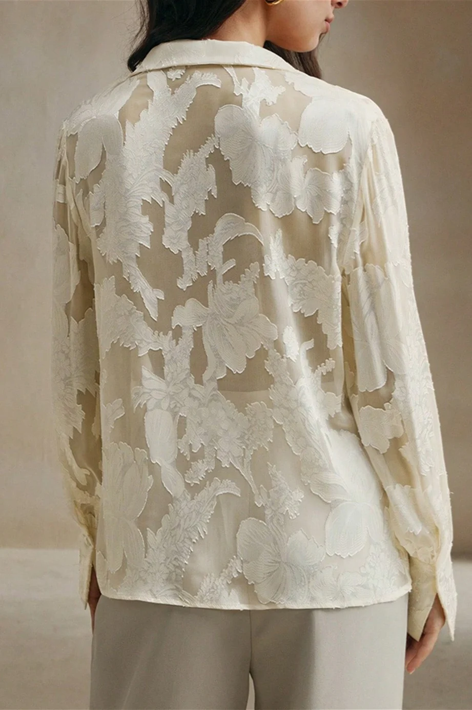 Embroidered Turtleneck Casual Spring-Summer Blouse - Image 7