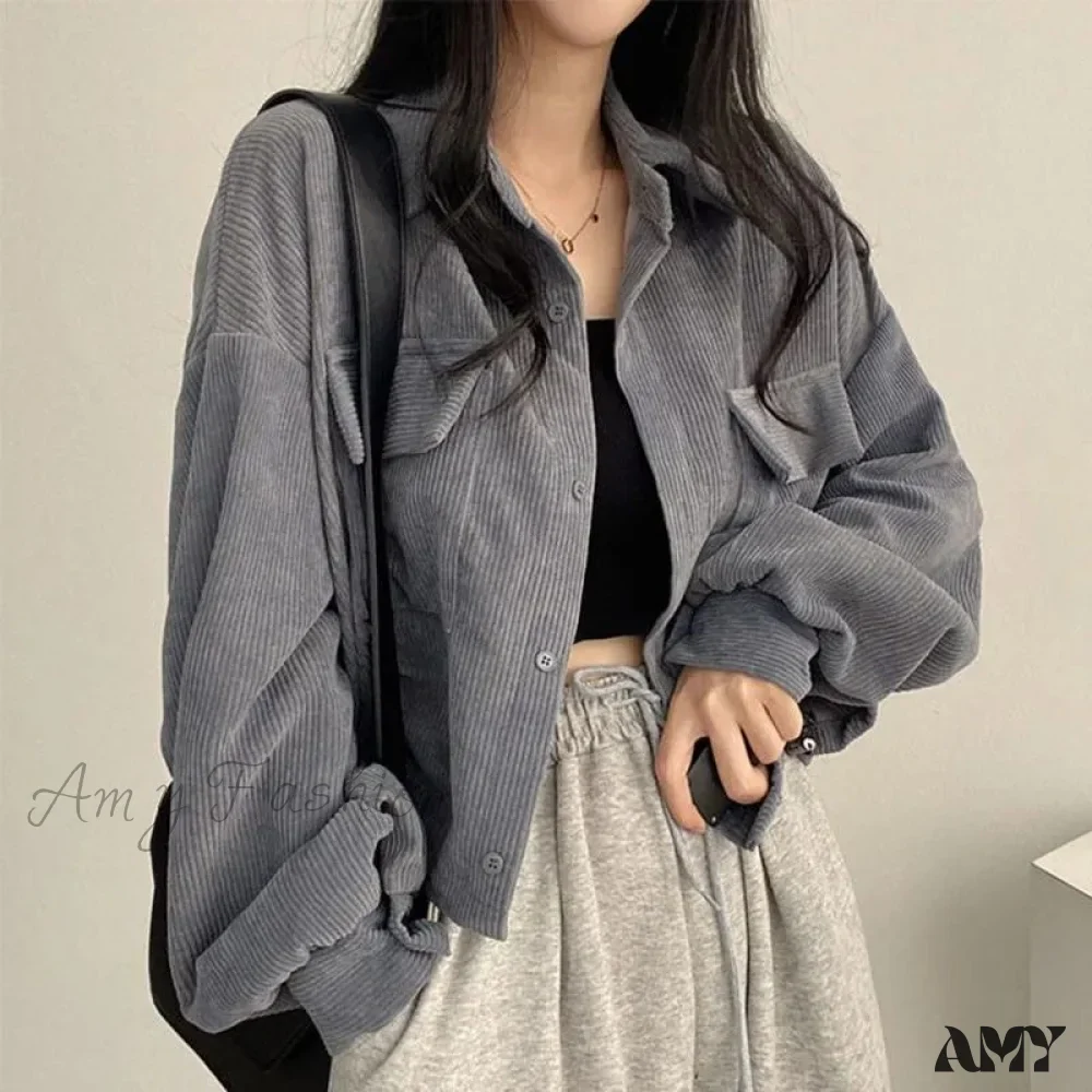 Amy Fashion - Fashion Casual Comfy Corduroy Jacket - Image 4